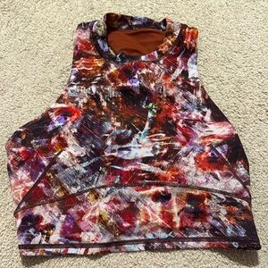 LULULEMON “Urbanicity Wunder Train Long Line High Neck Bra Size 10 — SO PRETTY!!